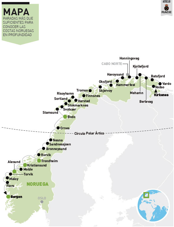 Mapa de Noruega